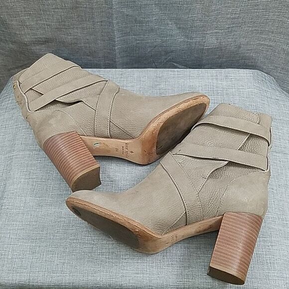 Kate Spade New York Lexy Heeled Boot, Beige double buckle Moto boot Women's 8.5 - Picture 5 of 11
